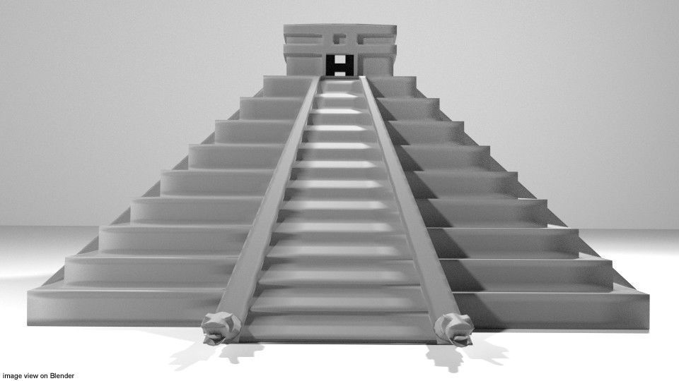 Pyramid of El Castillo 3D model_1