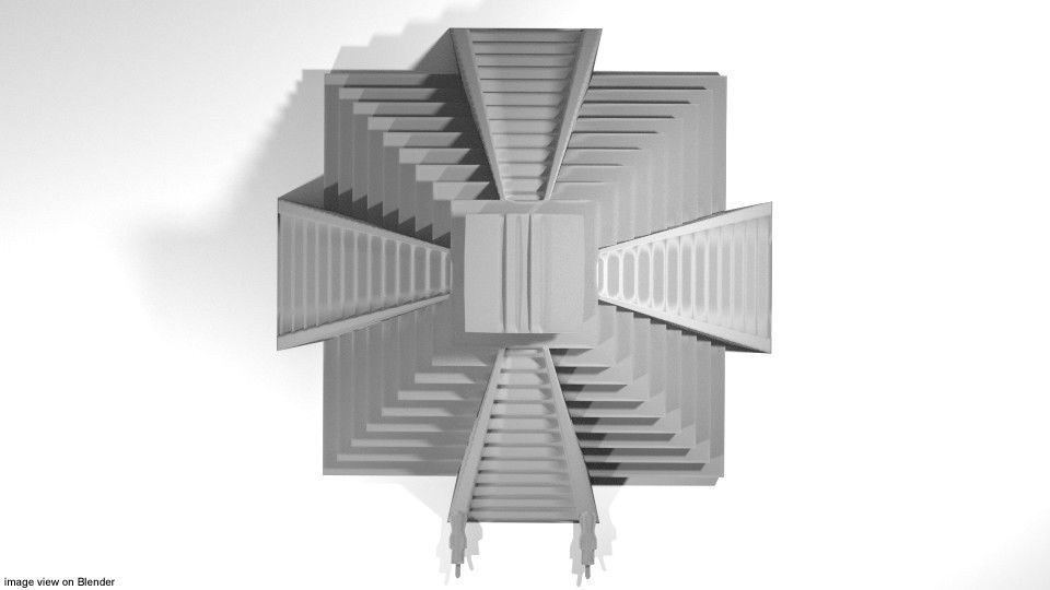 Pyramid of El Castillo 3D model_2