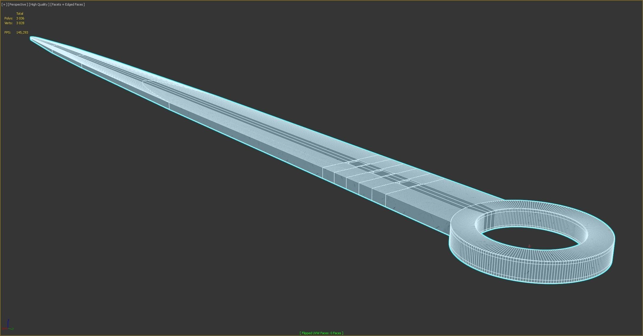 Solid Silver Letter Opener - Paper Knife 3D model_14