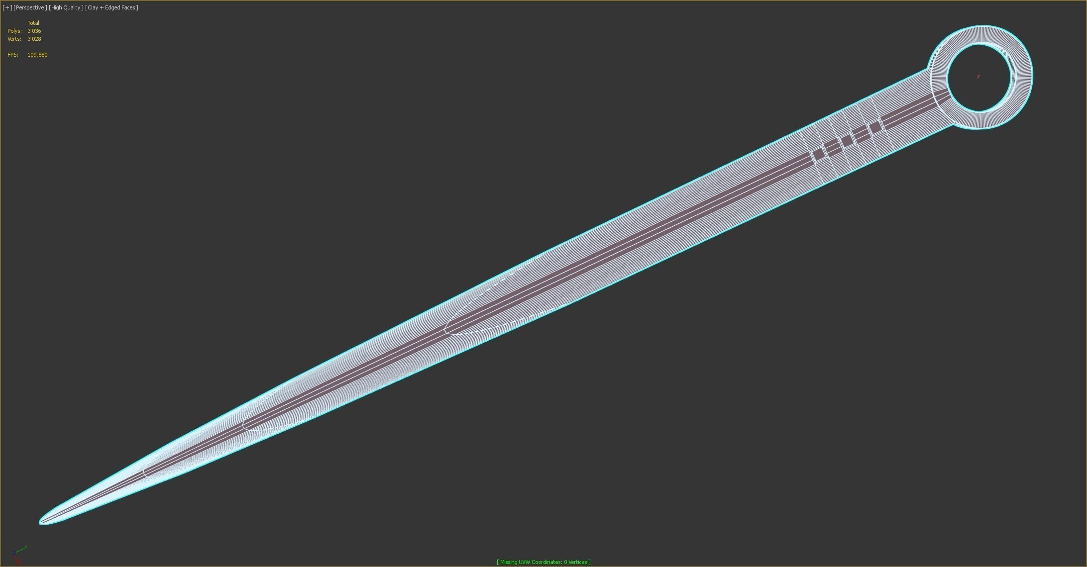 Solid Silver Letter Opener - Paper Knife 3D model_13