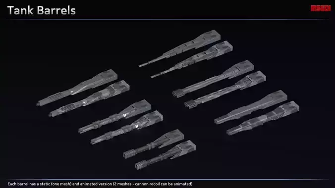 Scifi Tank Modular Equipment