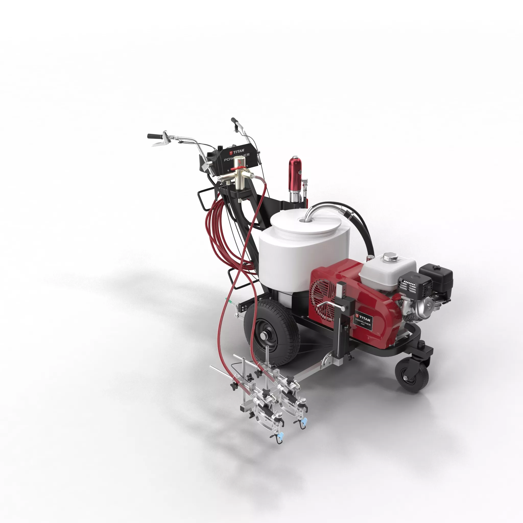 Airless Line Striper Road Marking Machine 3D Model Rigged 3D model