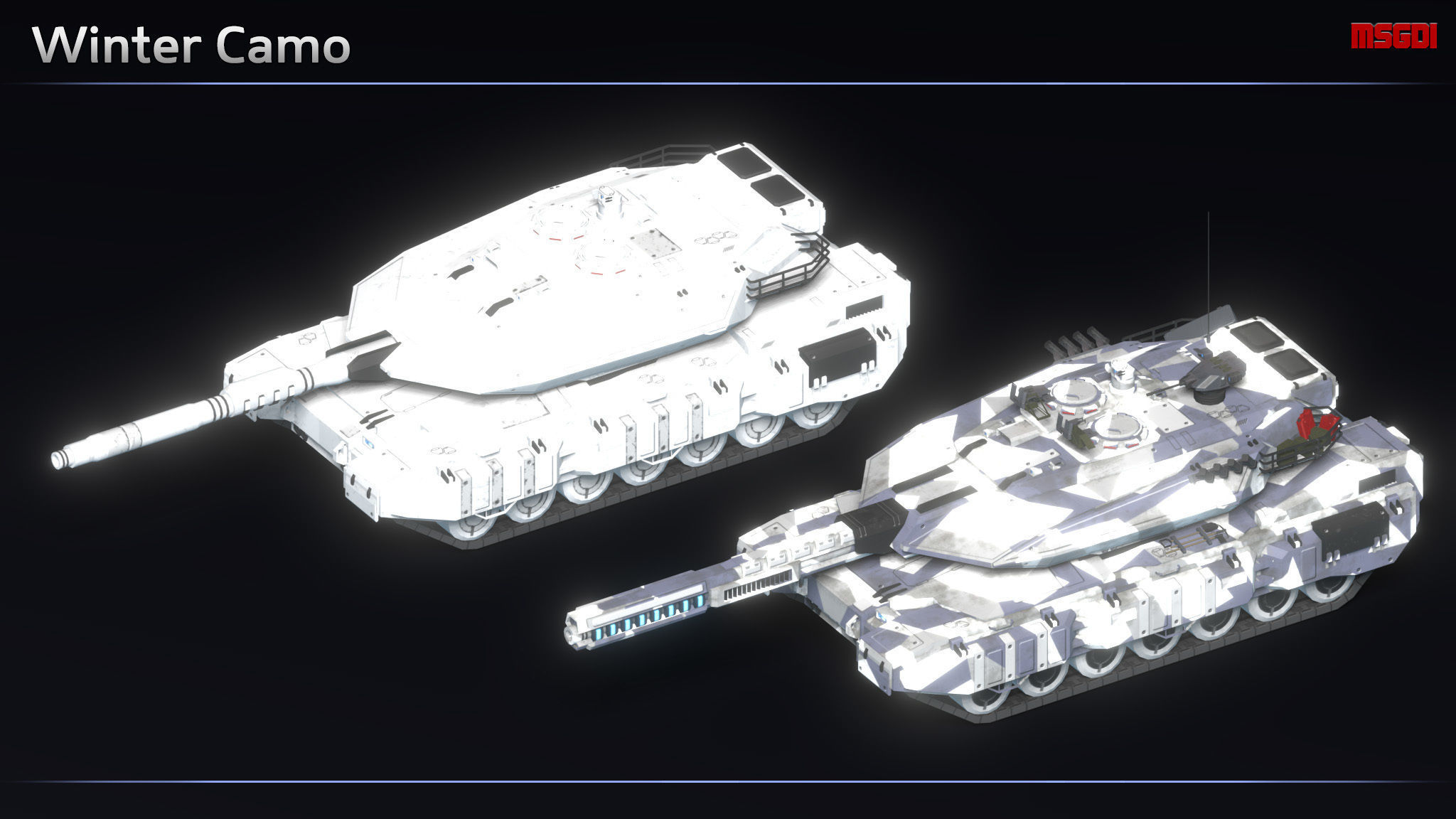 Scifi Leopard 3 MBT Low-poly 3D model_11