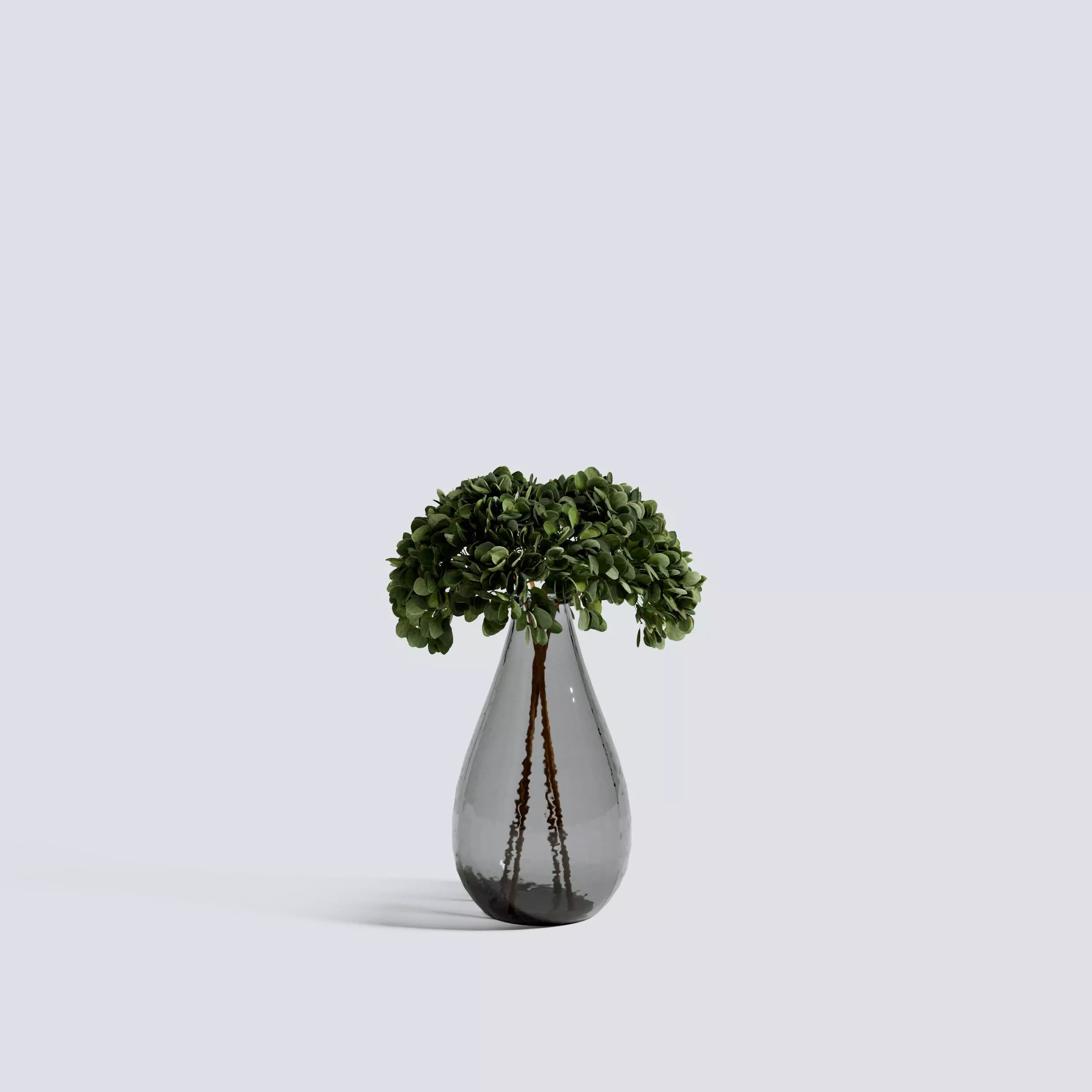 Green Hydrangea Stem 3D model_0