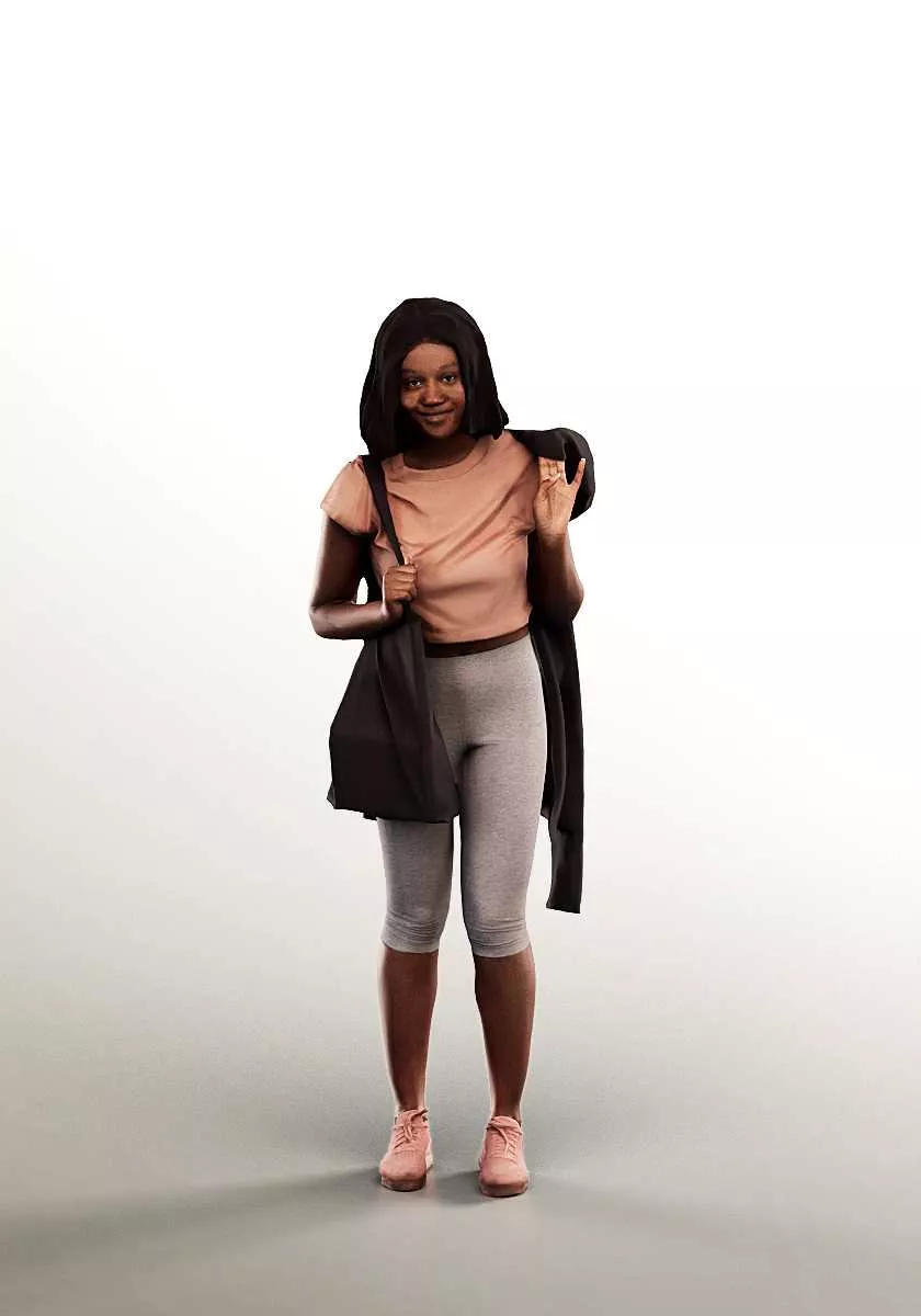 3D model 13492 - woman casual gym greeting VR / AR / low-poly | CGTrader