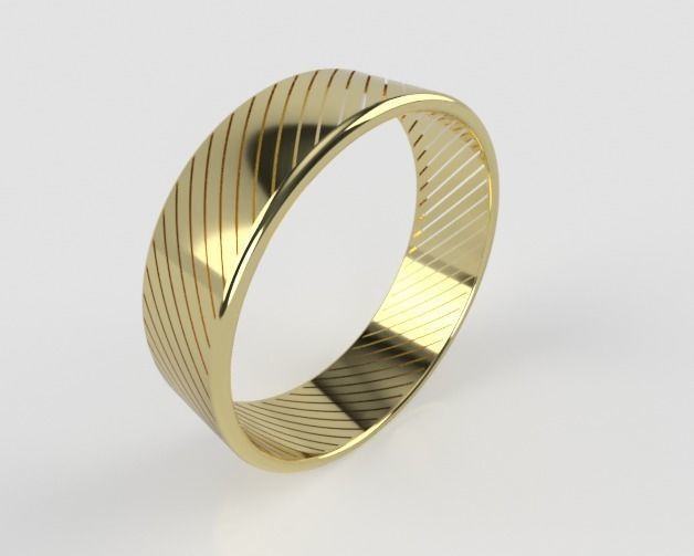 gold ring 22mm 51 diagonal holes Free 3D print model