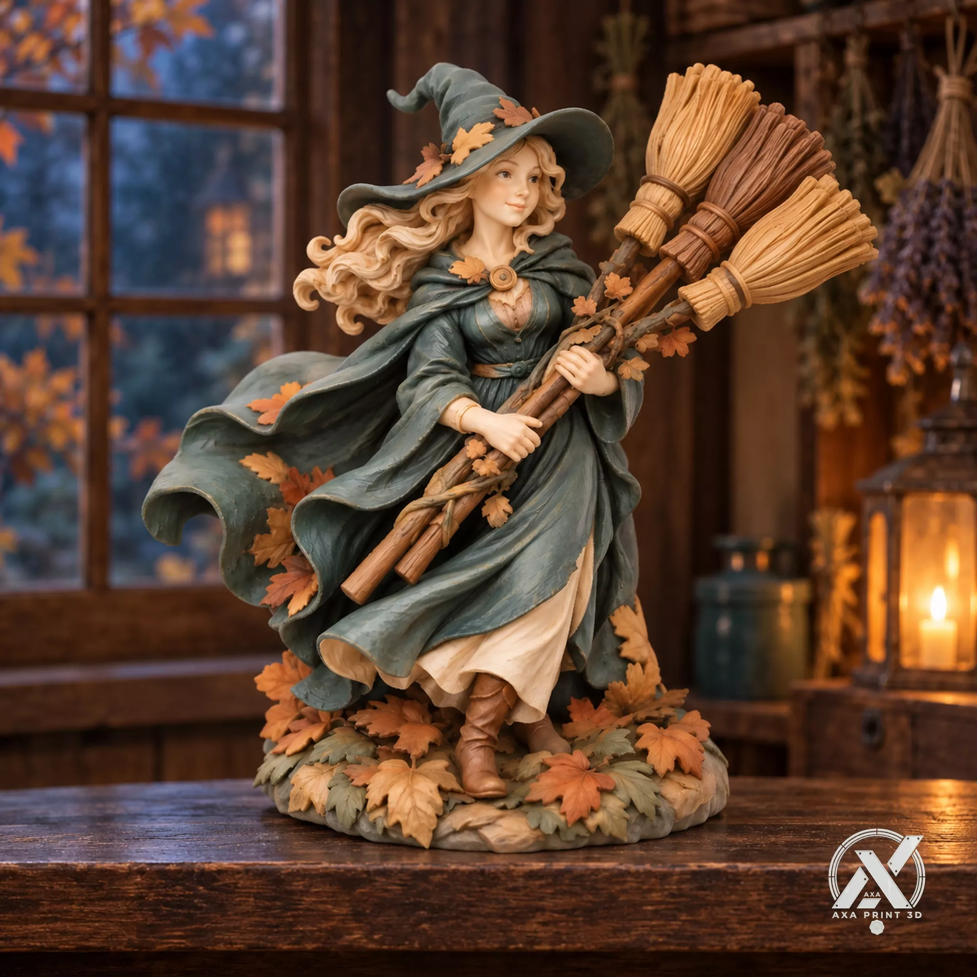 Witch Decorative figurine - Witch Broom Parade Sculpture 3D print model