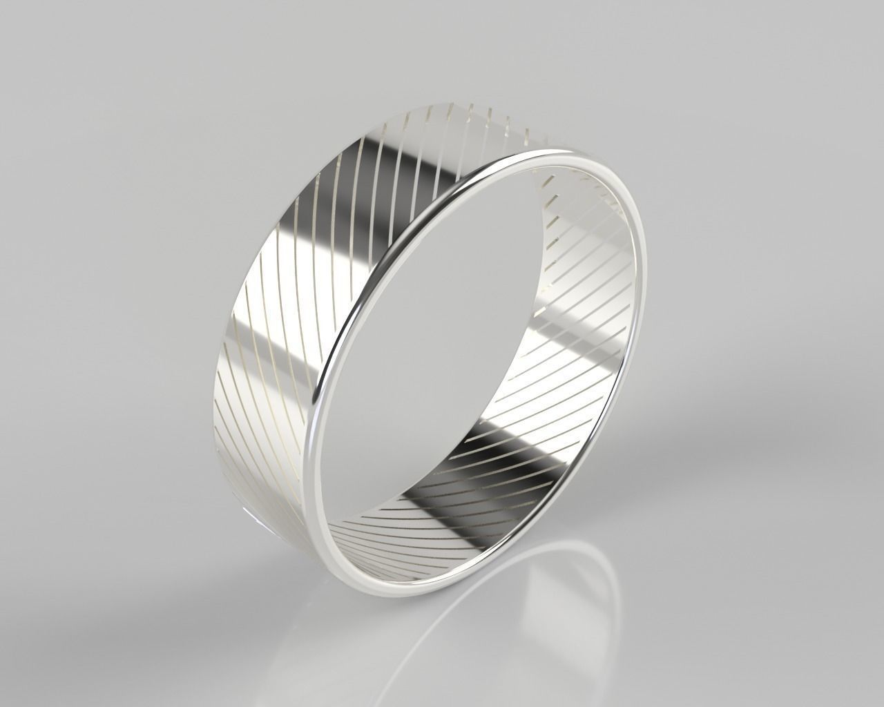 Platinum ring 22mm 51 diagonal holes Free 3D print model_1