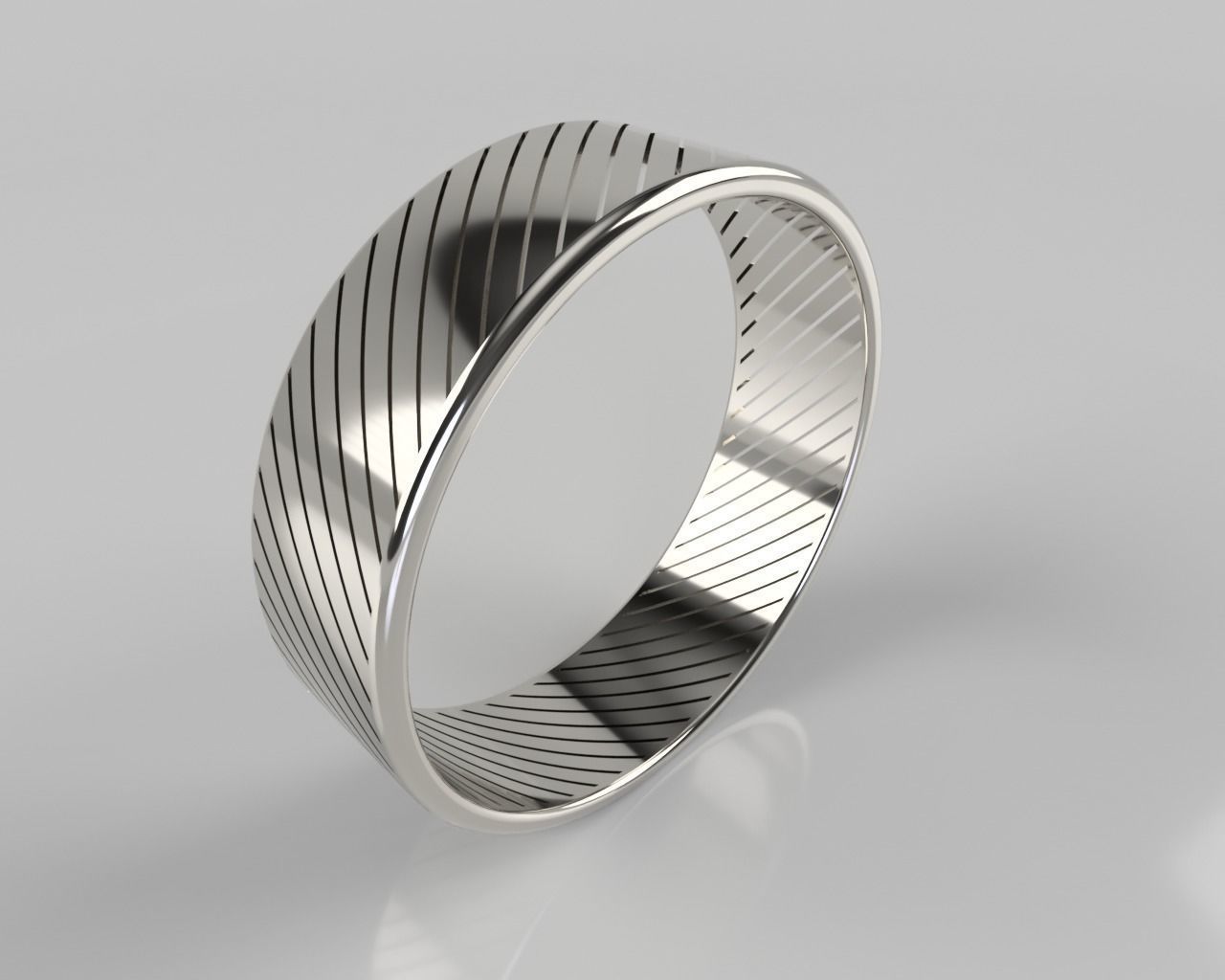Platinum ring 22mm 51 diagonal holes Free 3D print model_0