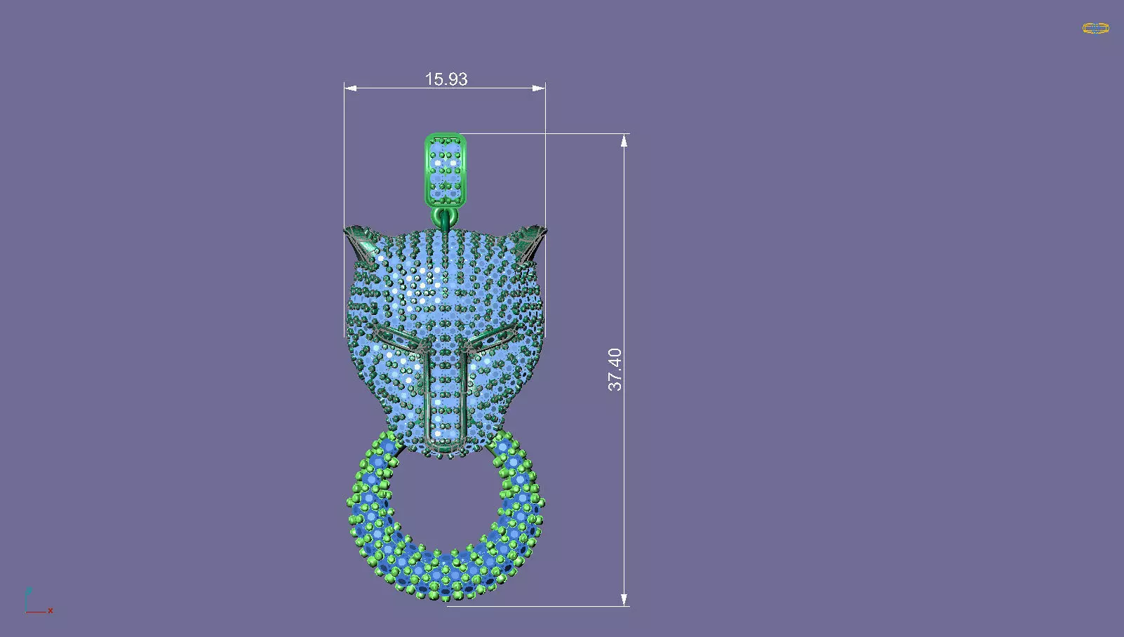  tiger necklace 3D print model_0