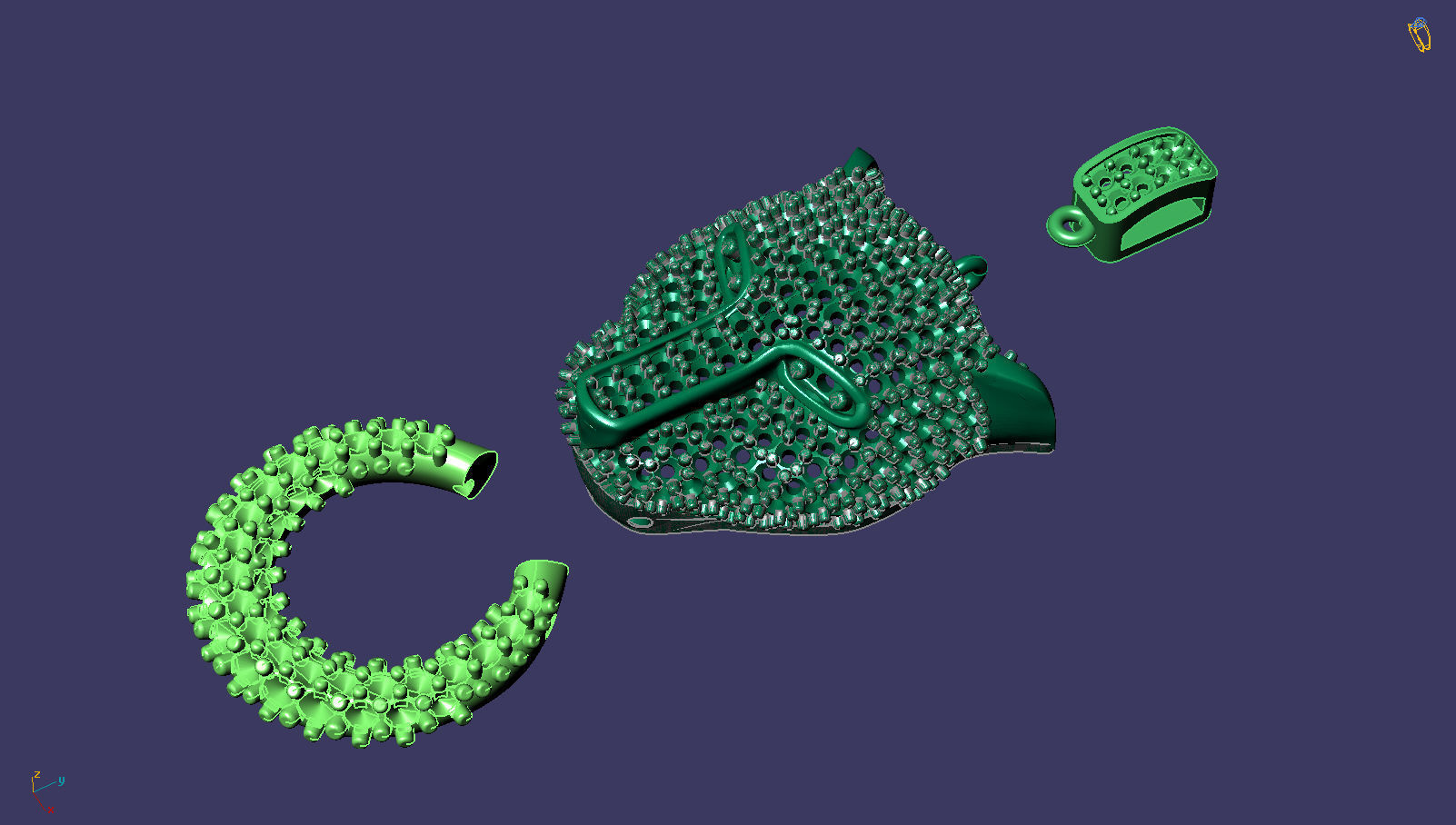  tiger necklace 3D print model_4