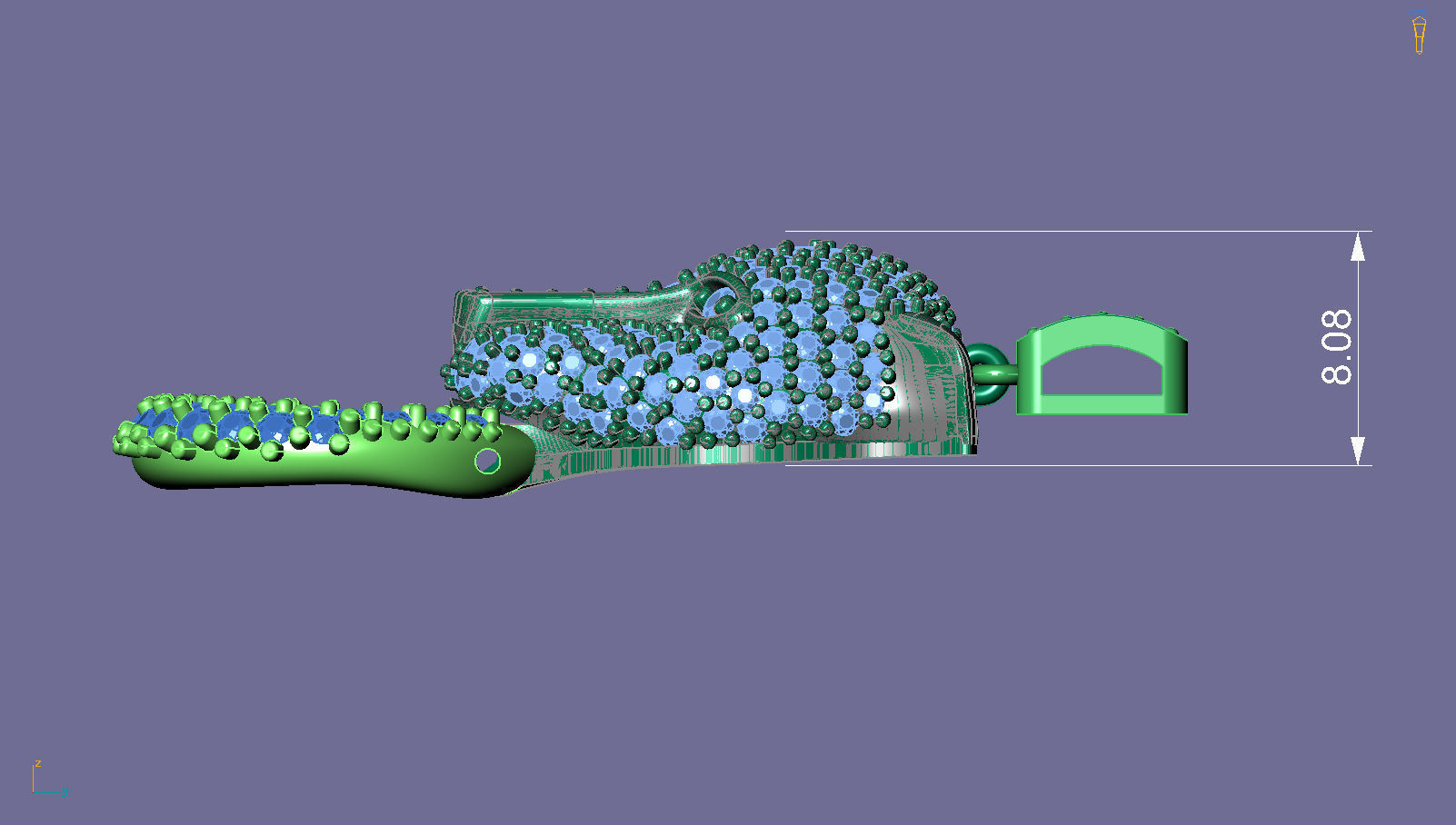  tiger necklace 3D print model_2