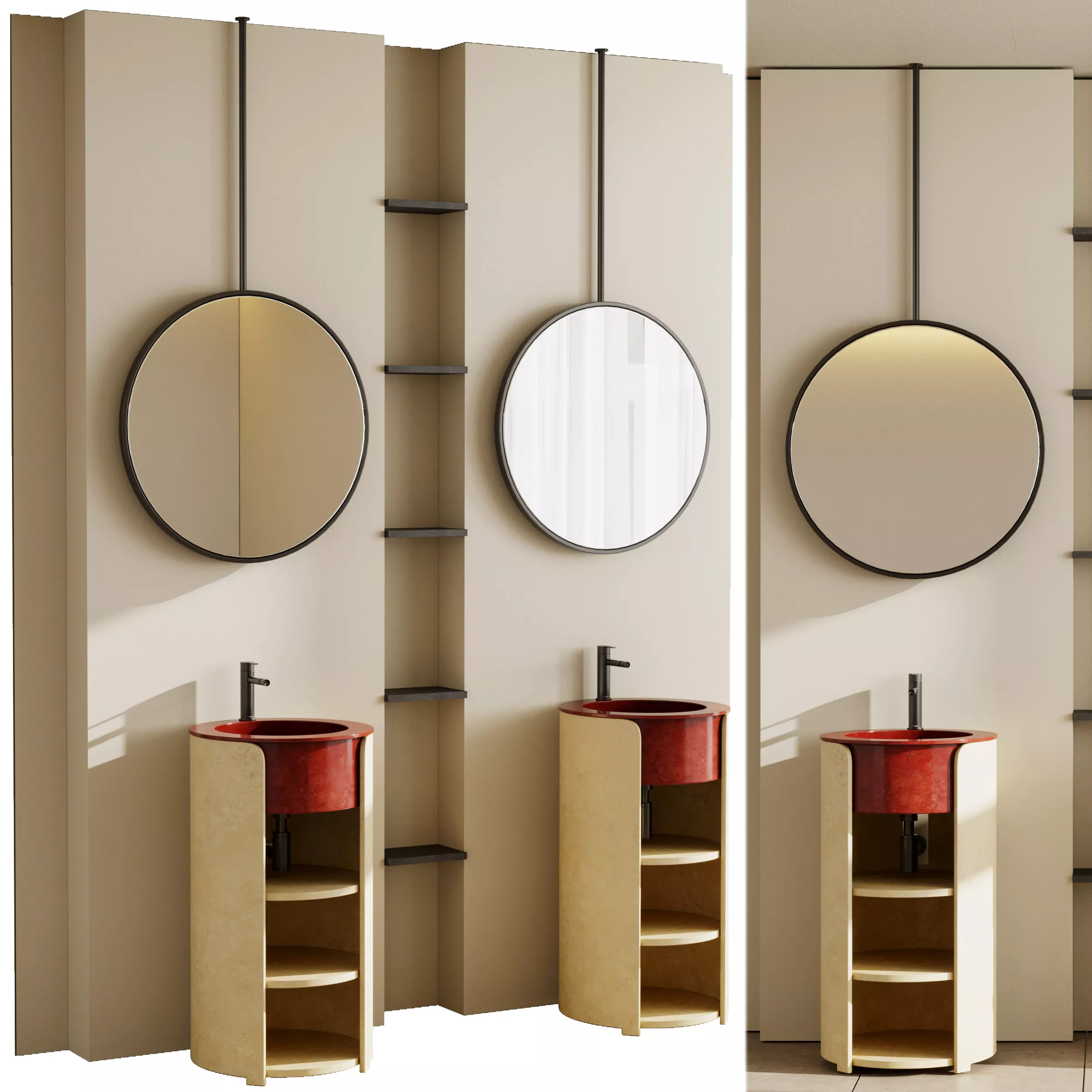 Bathroom furniture by Fauset Bathroom 268 Low-poly 3D model
