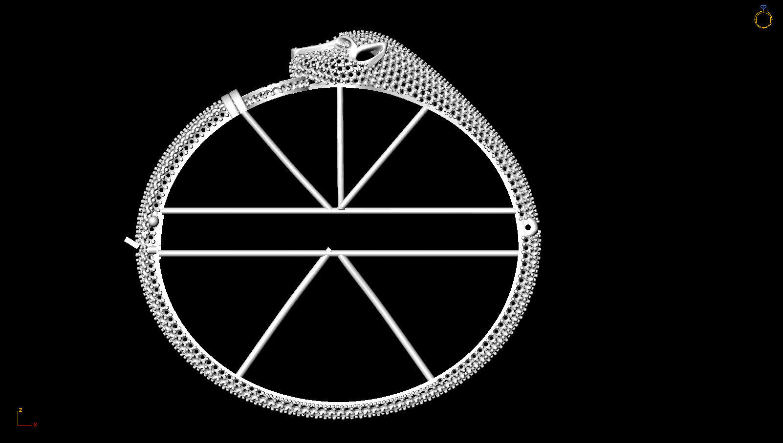  tiger bracelet 3D print model_4