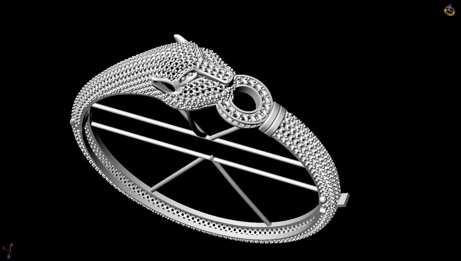  tiger bracelet 3D print model_0