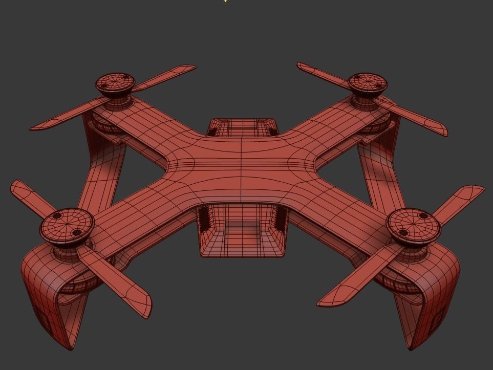 Concept Racing drone vray 3d model Low-poly 3D model_8