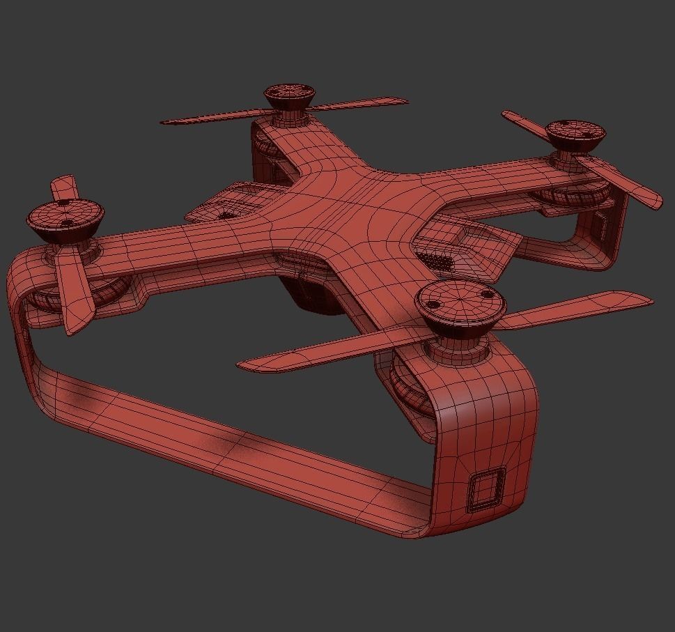 Concept Racing drone vray 3d model Low-poly 3D model_6