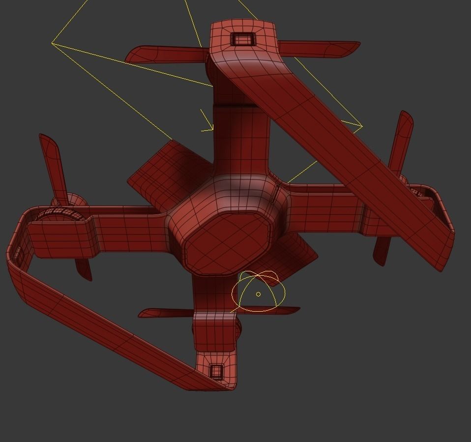 Concept Racing drone vray 3d model Low-poly 3D model_4