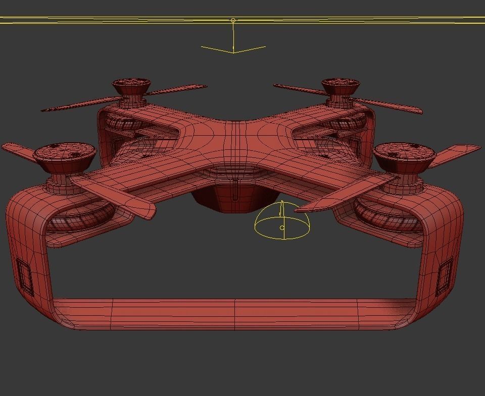 Concept Racing drone vray 3d model Low-poly 3D model_7