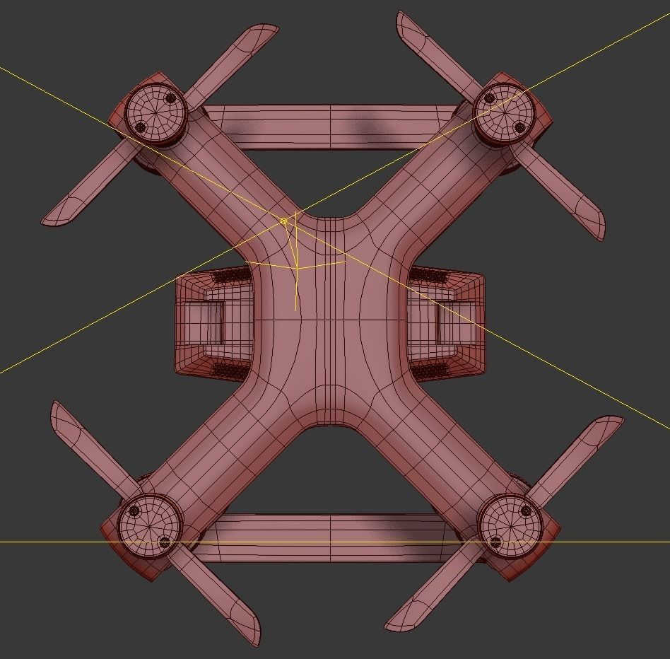 Concept Racing drone vray 3d model Low-poly 3D model_9