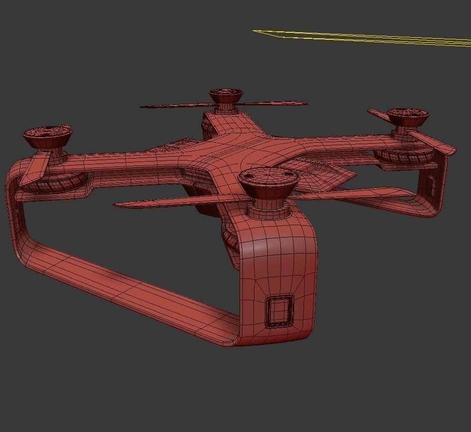 Concept Racing drone vray 3d model Low-poly 3D model_5