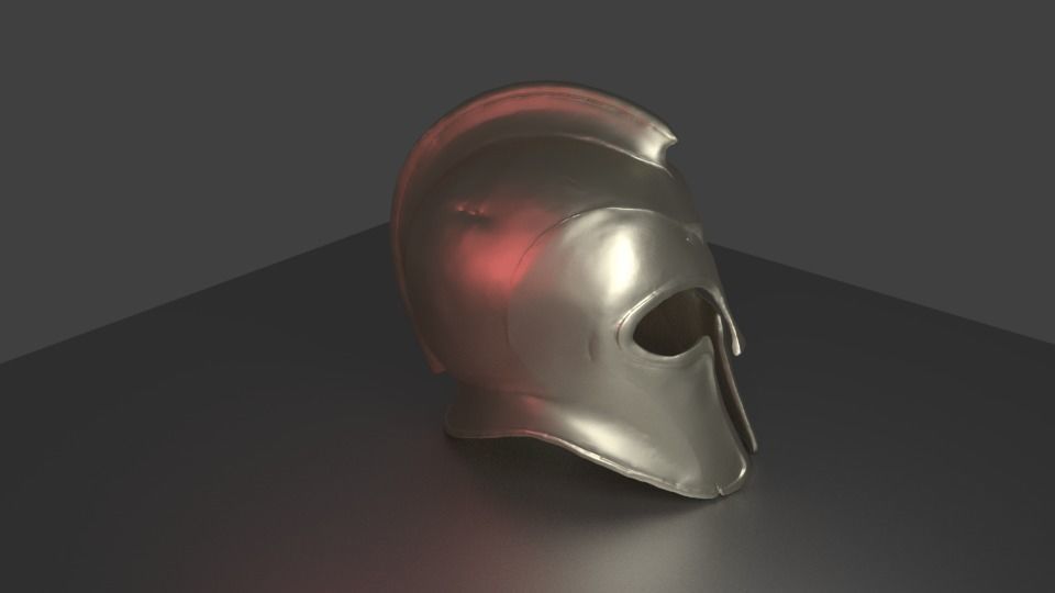 ancient greek helmet 3D print model_3
