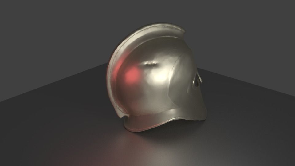 ancient greek helmet 3D print model_4
