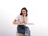 3D model 13773 - woman sitting writing VR / AR / low-poly | CGTrader