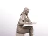 3D model 13773 - woman sitting writing VR / AR / low-poly | CGTrader