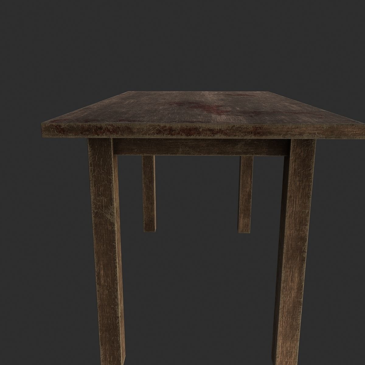 old wooden table 3D model_6