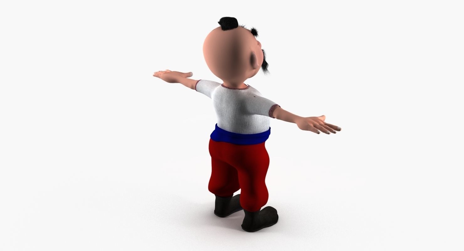 Cartoon Ukrainian Low-poly 3D model_7