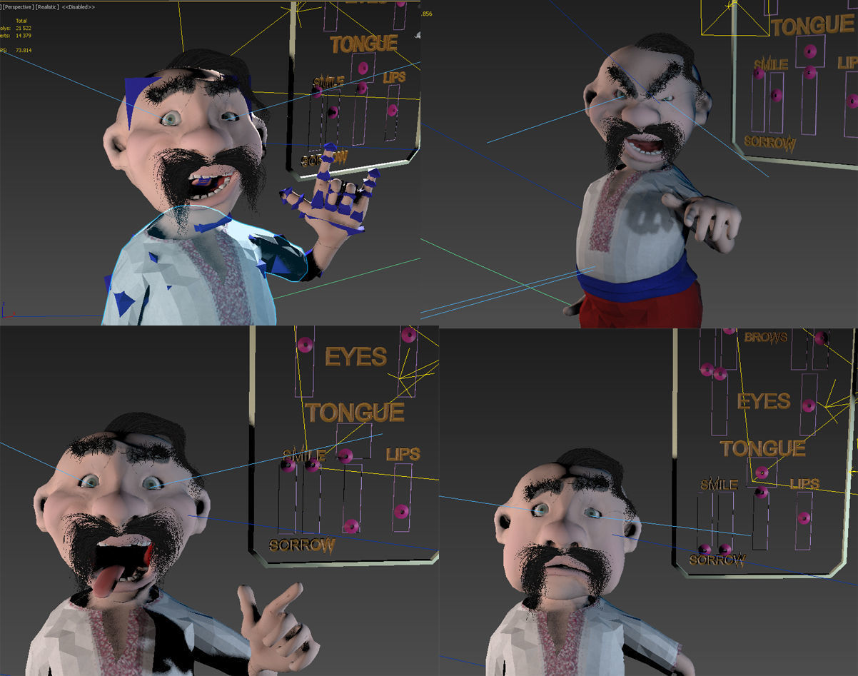 Cartoon Ukrainian Low-poly 3D model_1