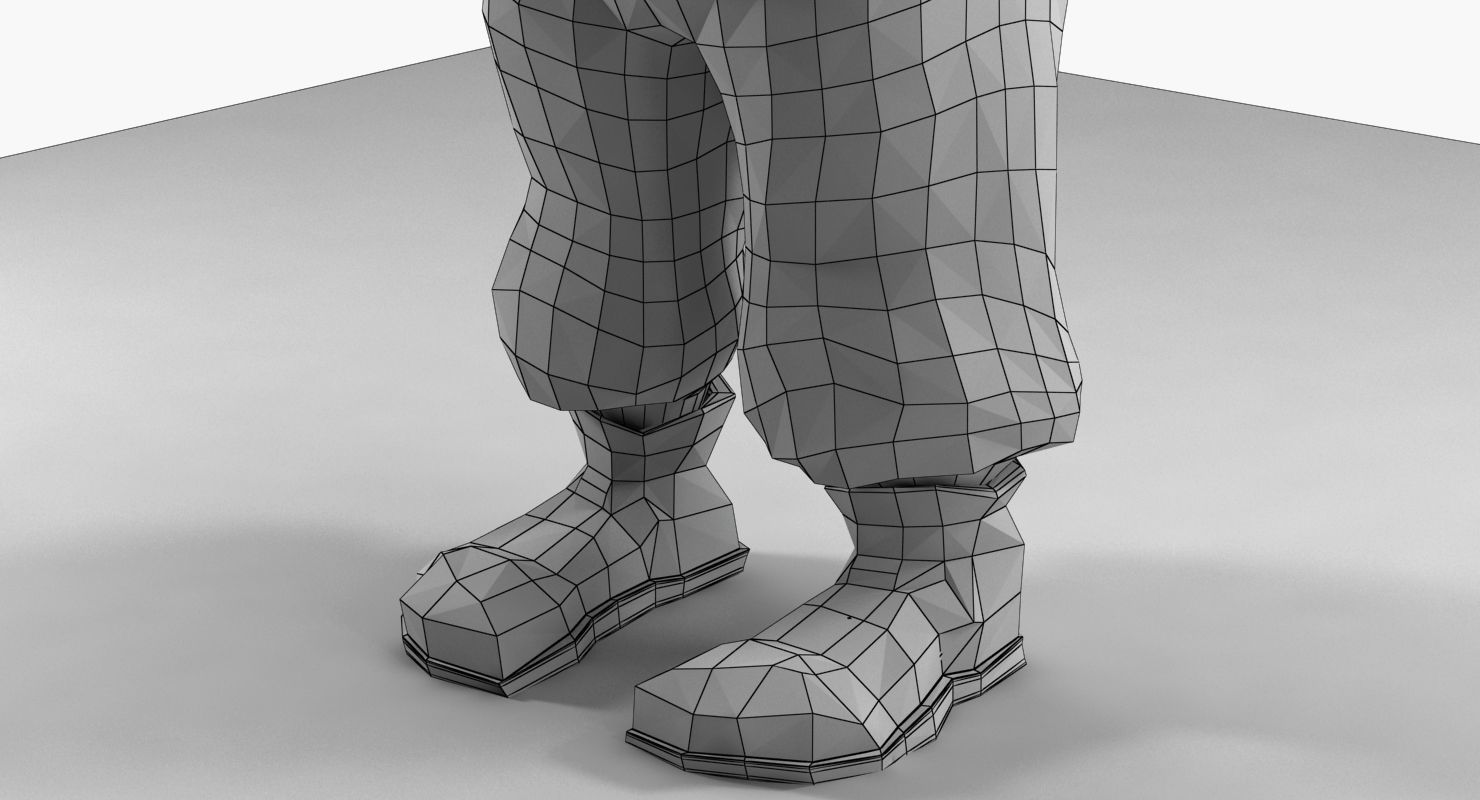 Cartoon Ukrainian Low-poly 3D model_8