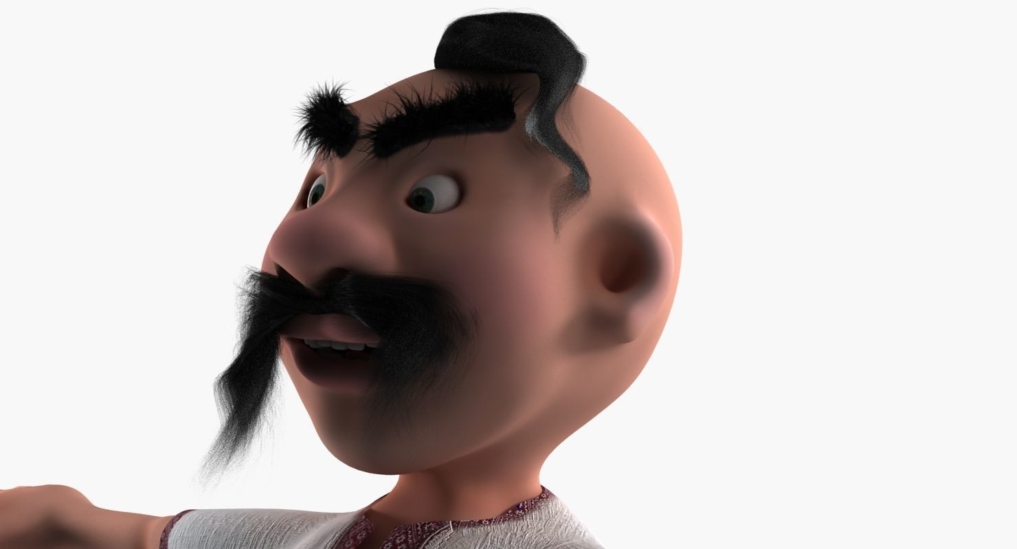 Cartoon Ukrainian Low-poly 3D model_5