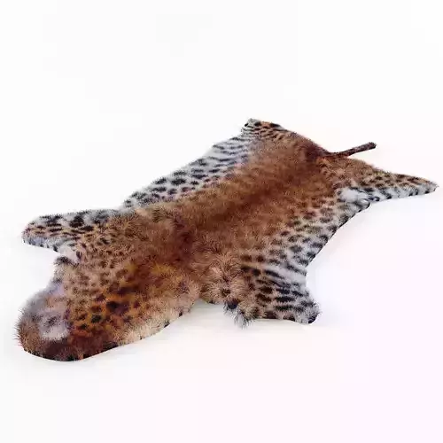 leopard skin Low-poly 3D model