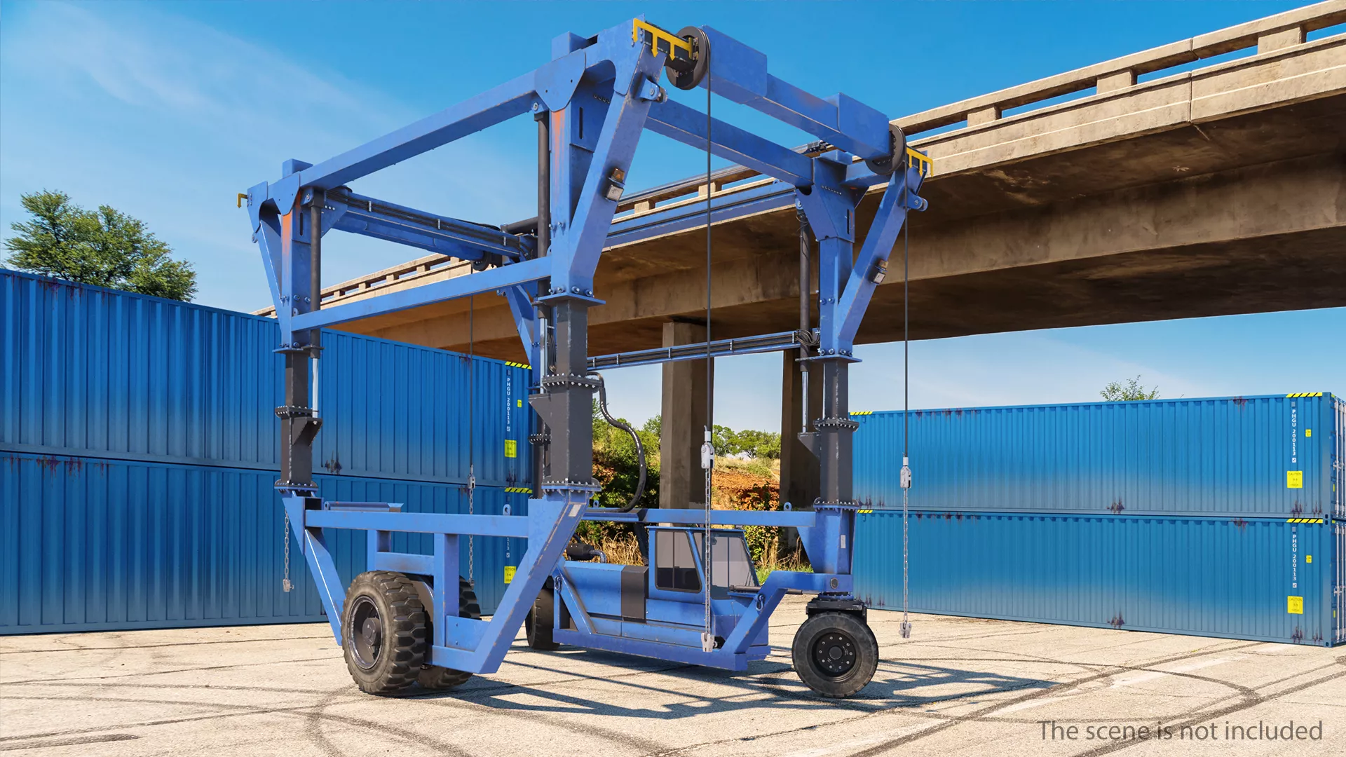 Straddle Carrier Rigged 3D model