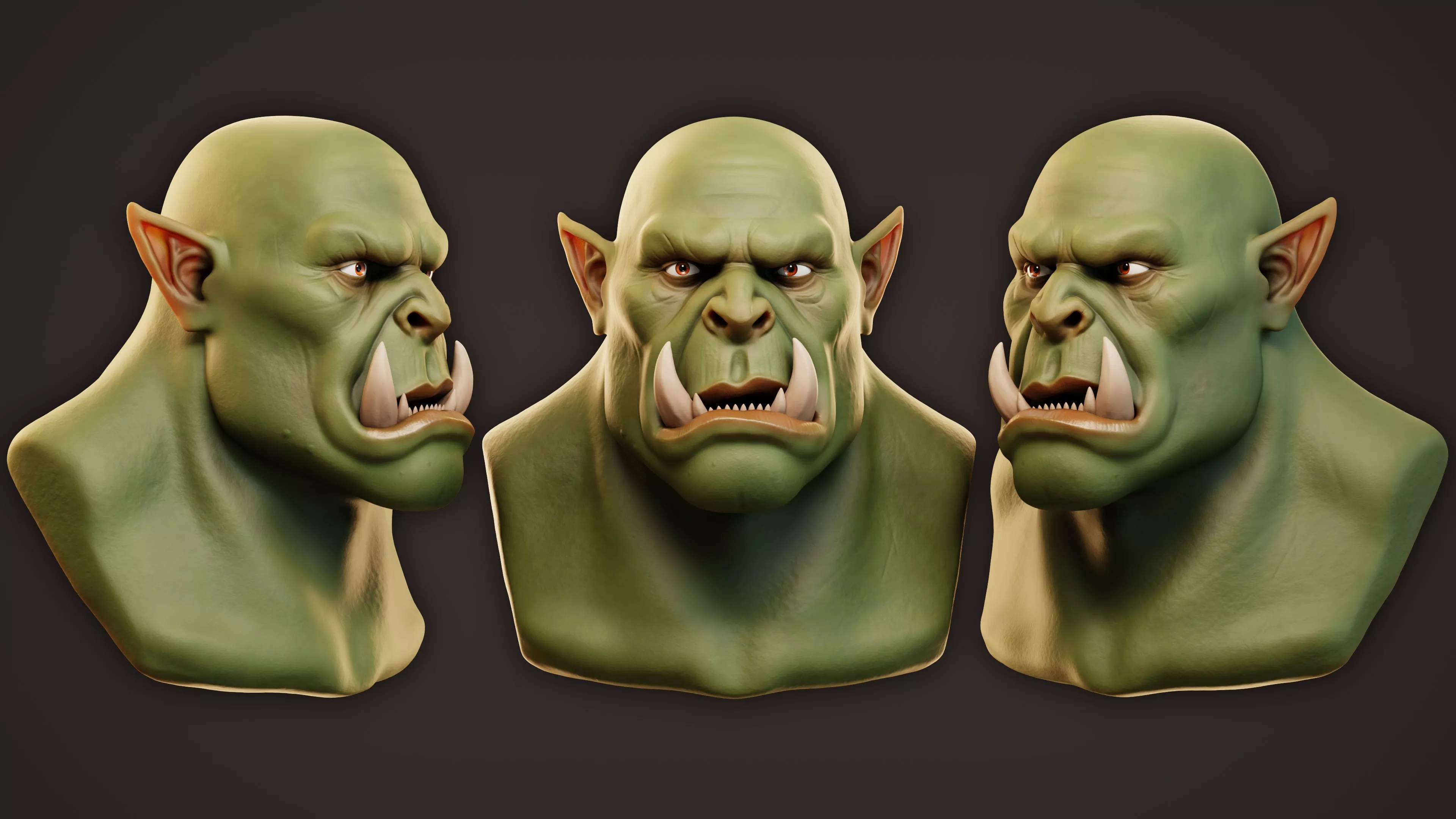 Orc Head Character Sculpt 3D model