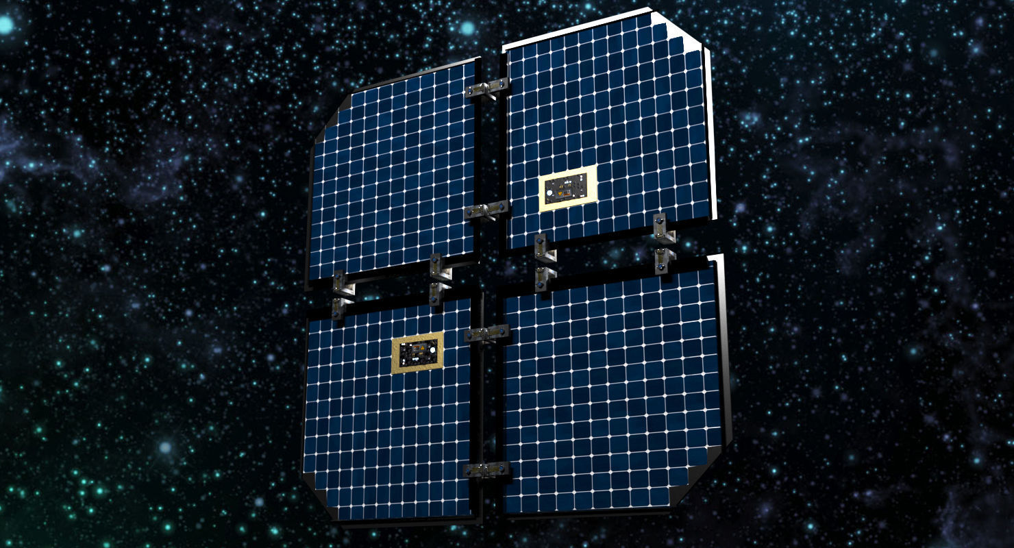 Spacecraft Solar Panel Low-poly 3D model_6