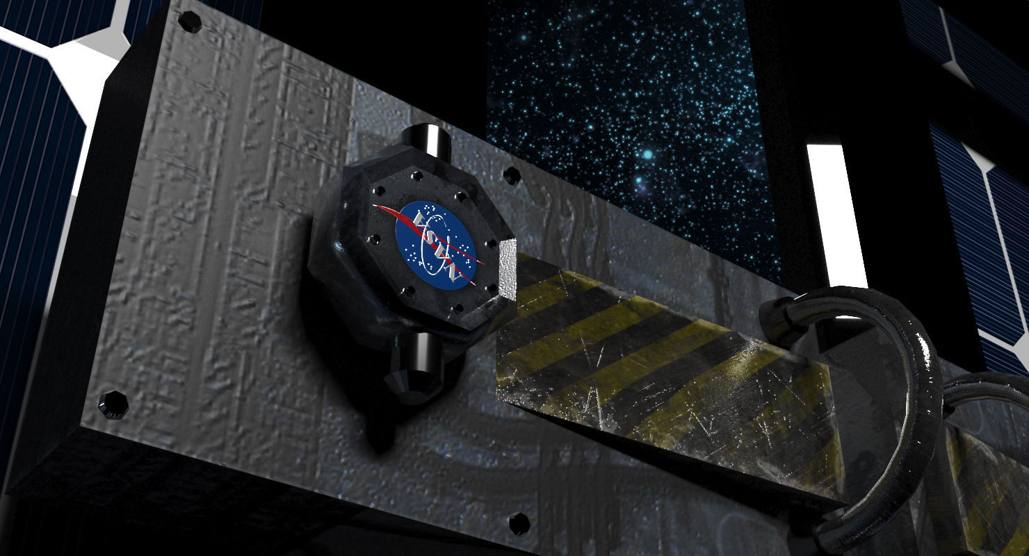 Spacecraft Solar Panel Low-poly 3D model_2