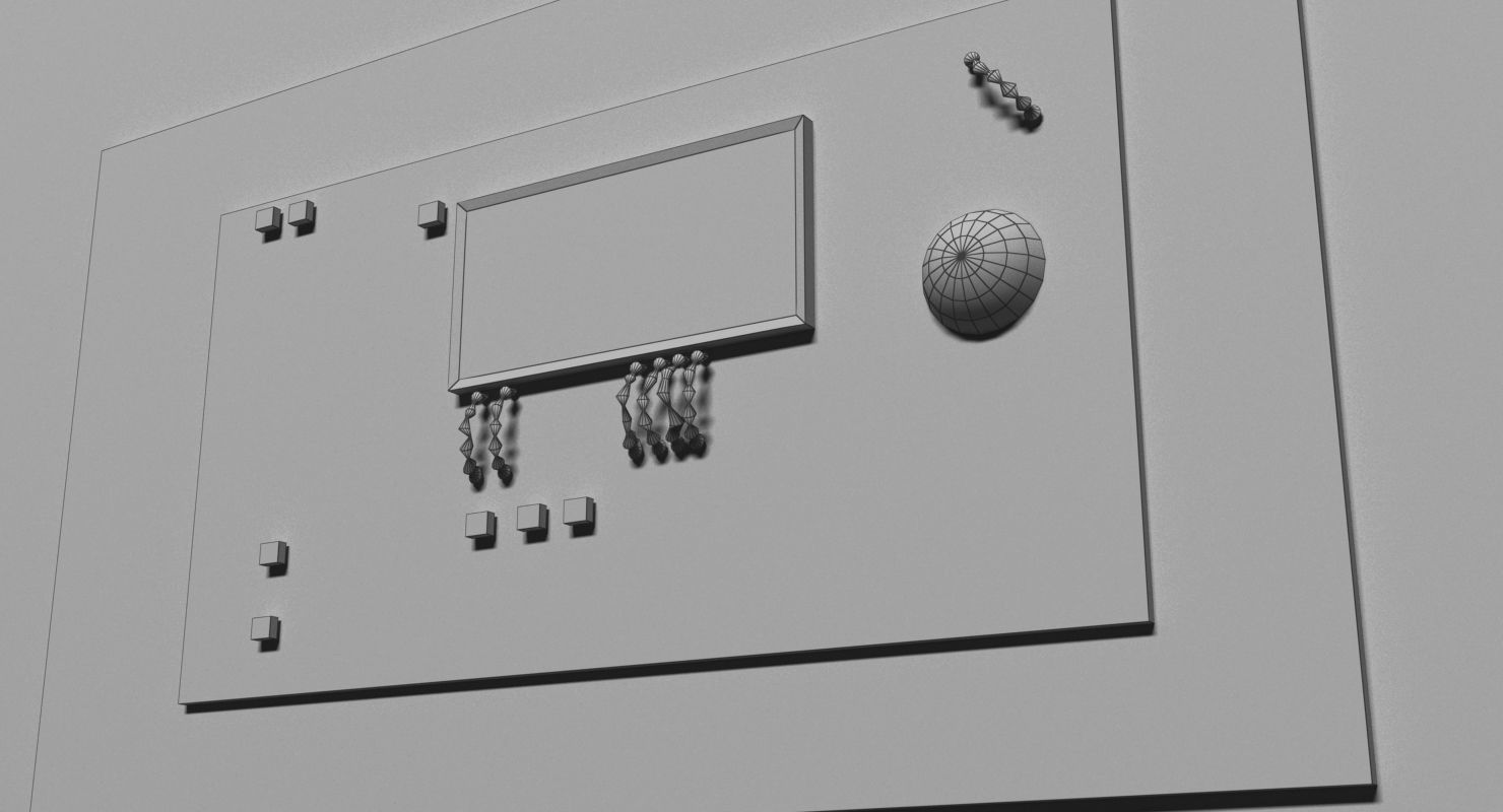 Spacecraft Solar Panel Low-poly 3D model_9