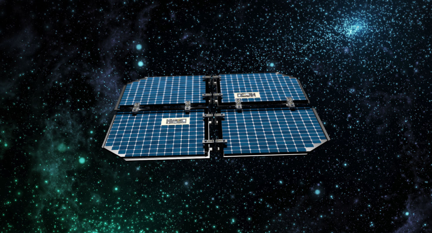 Spacecraft Solar Panel Low-poly 3D model_5