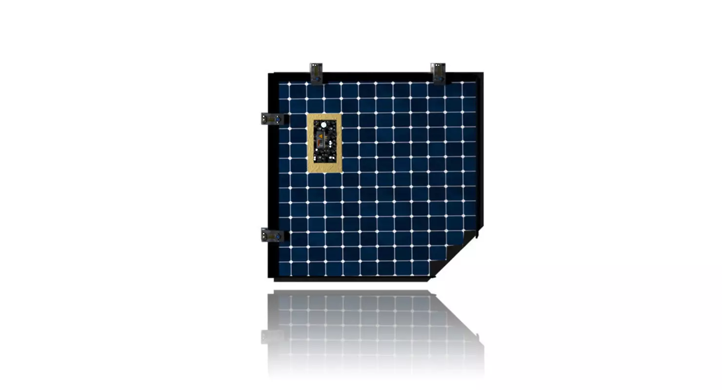 Spacecraft Solar Panel Low-poly 3D model_0