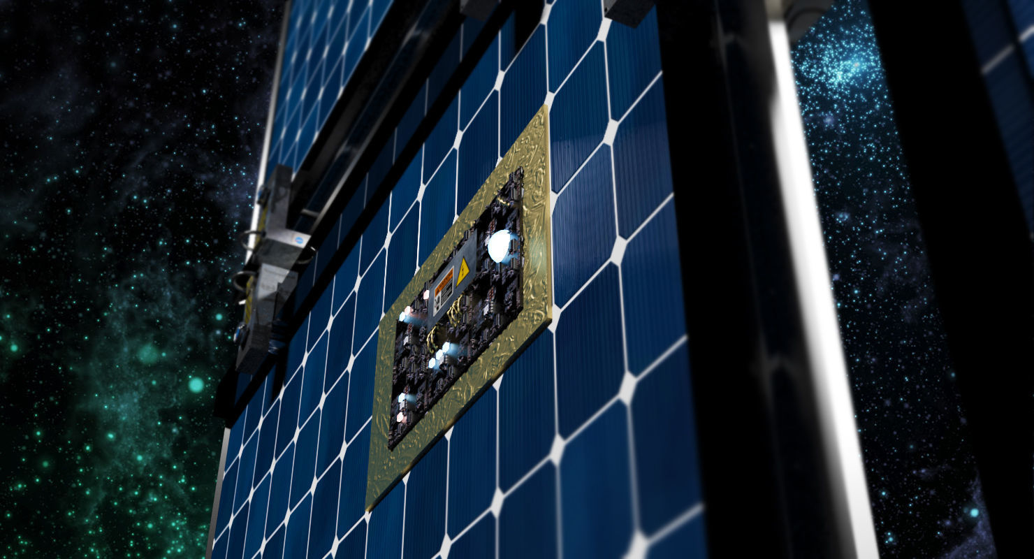 Spacecraft Solar Panel Low-poly 3D model_3