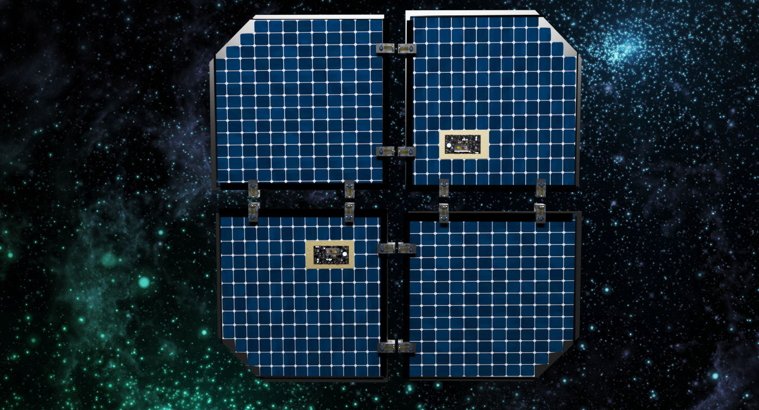 Spacecraft Solar Panel Low-poly 3D model_12