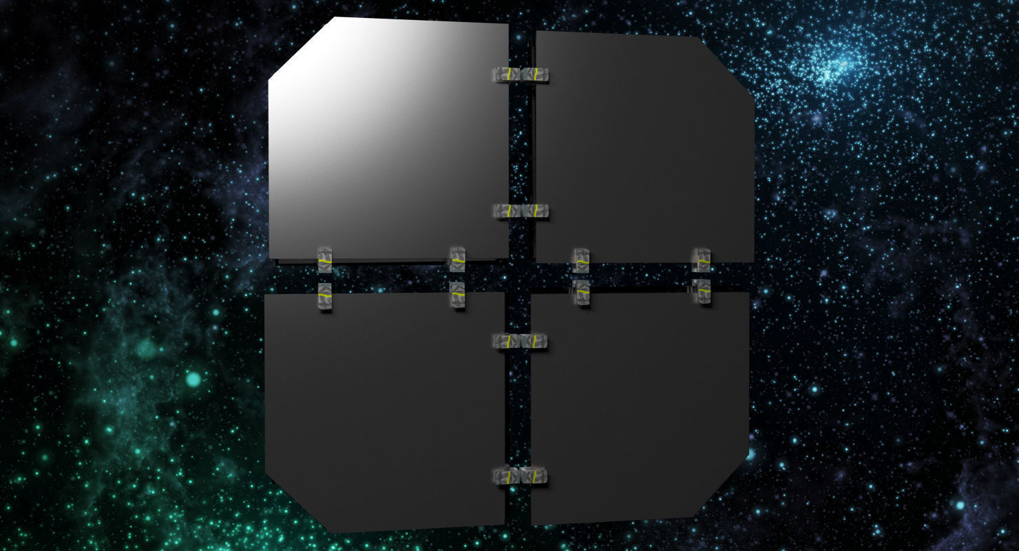 Spacecraft Solar Panel Low-poly 3D model_1