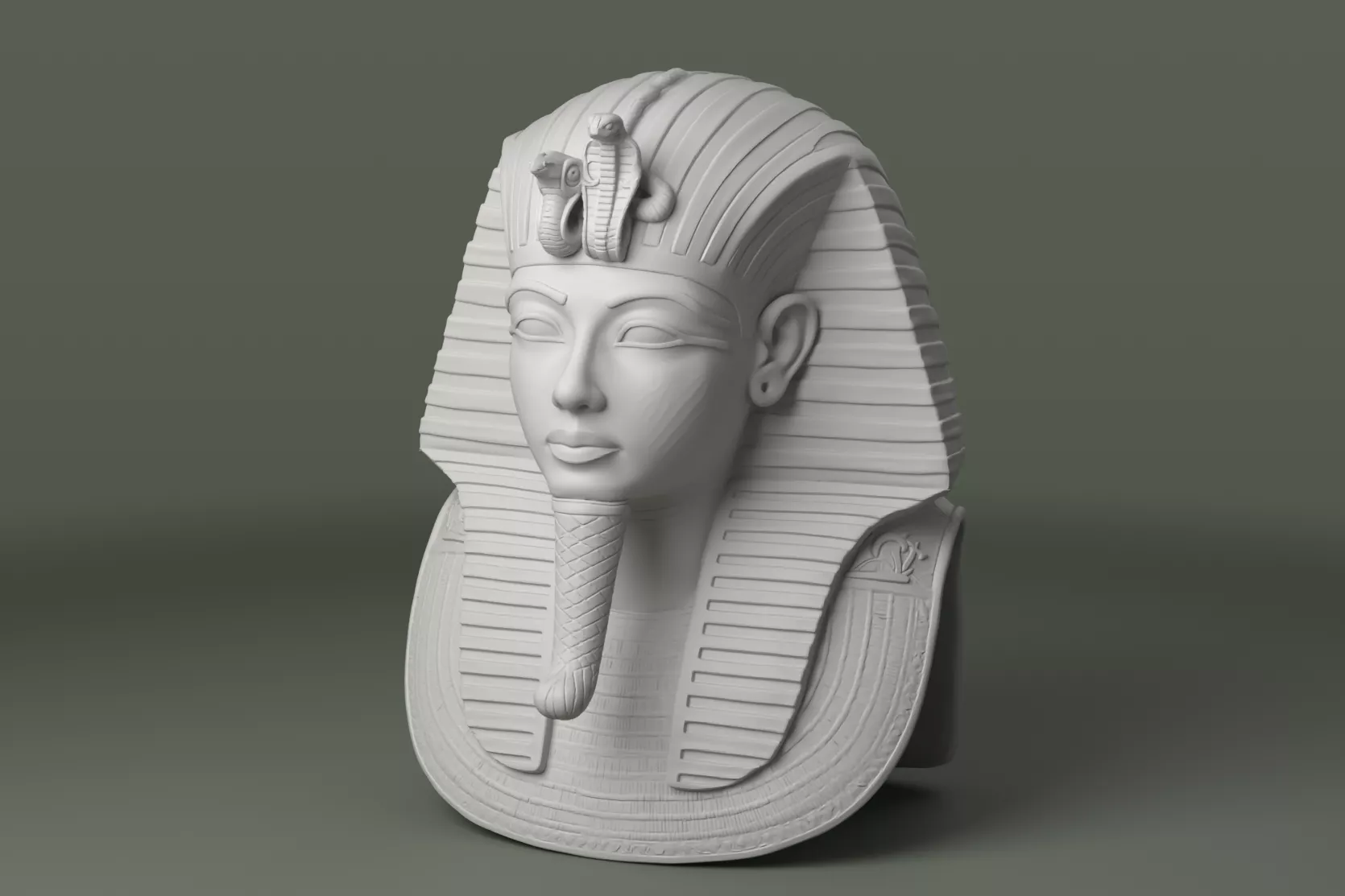 Ancient Egyptian Pharaoh Funerary Mask - Royal Egyptian Statue 3D print model
