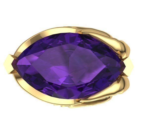 swan ring 3D print model_4