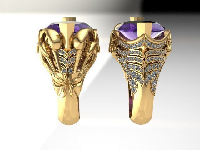 swan ring 3D print model_3