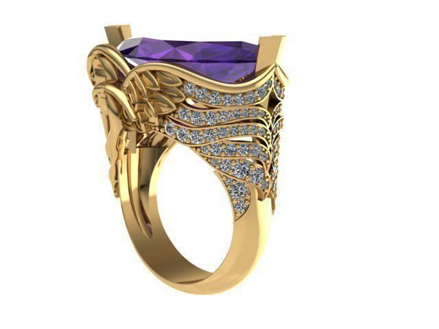 swan ring 3D print model_1