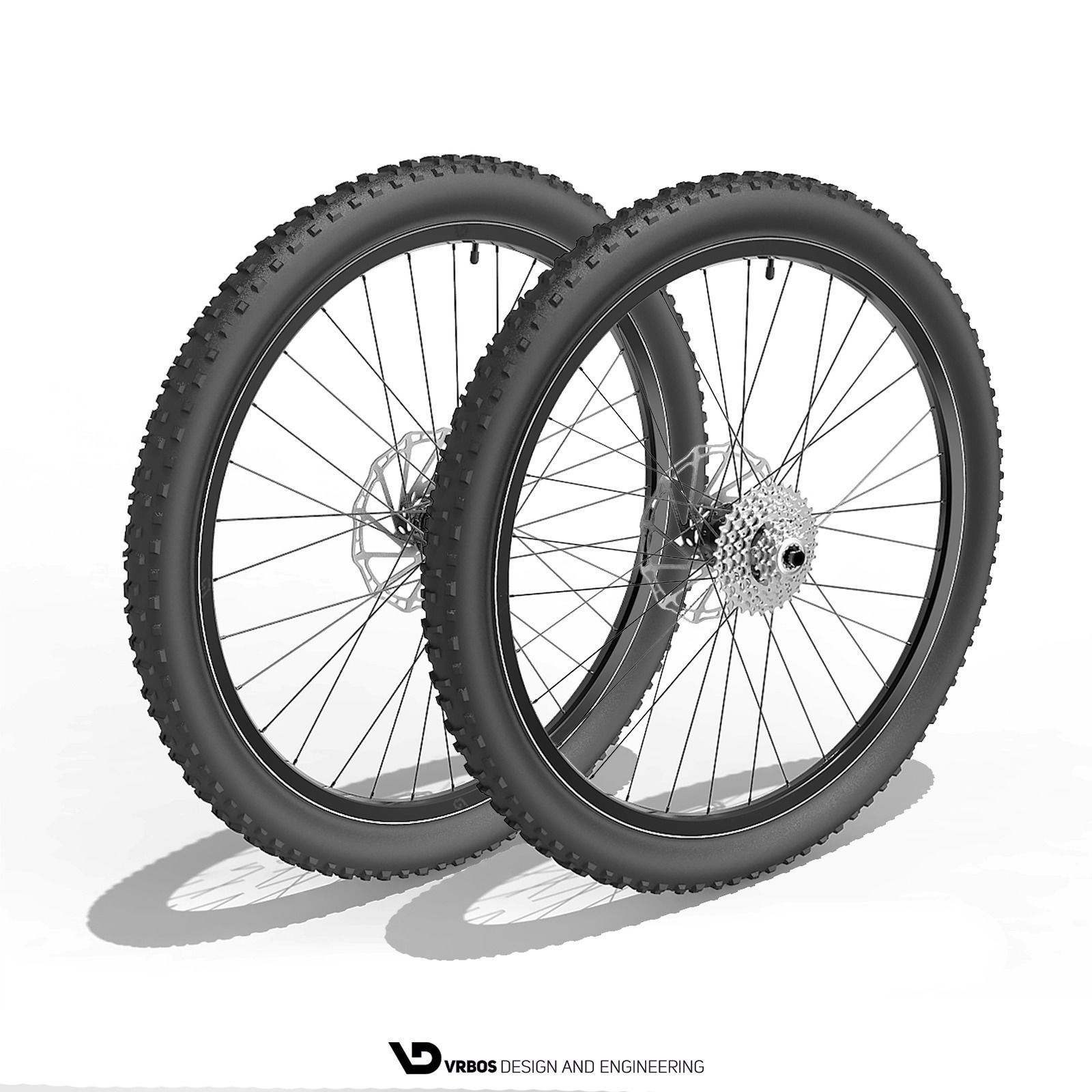 Bicycle Front and Back Wheel 27-5 inch 3D model_0